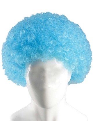 Flag-001 Color Afro Wig~Light Blue